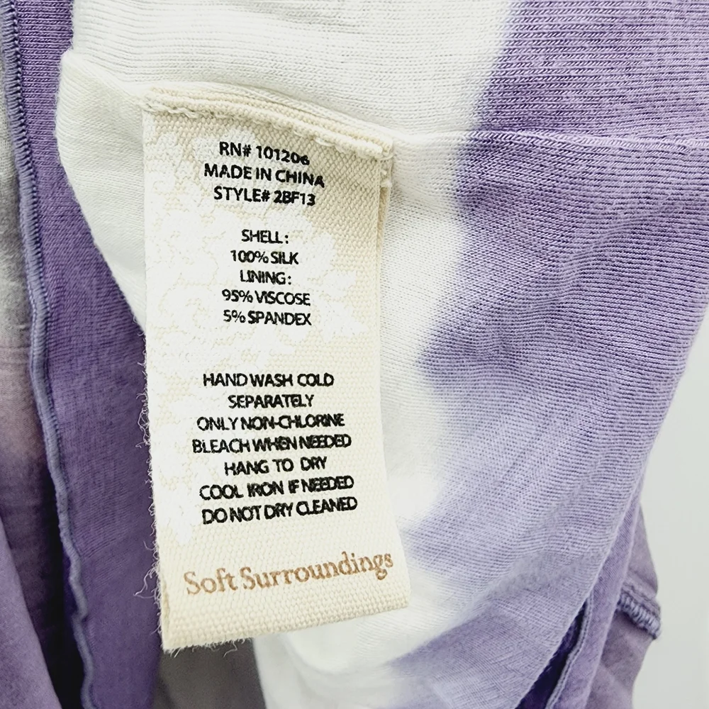 Soft Surroundings Tie Dye Silk Sequined Strap Maxi Dress - Picture 9 of 9